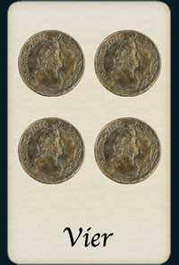 Vier der Münzen